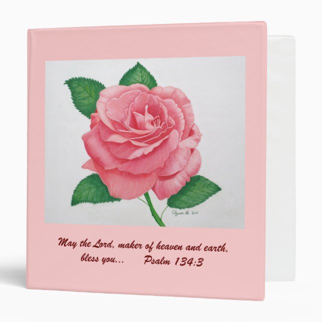 Pink Passion Inspirational Avery Binder (Front/Inside)