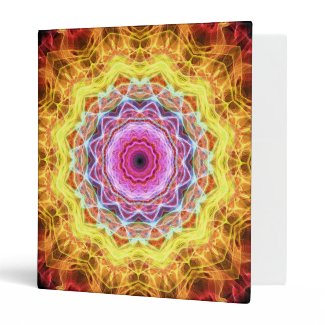 Pink Passion kaleidoscope 3 Ring Binders