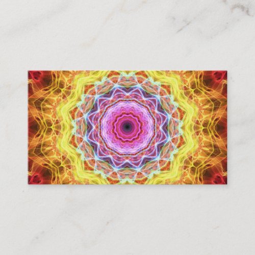 Pink Passion  kaleidoscope Business Card Template