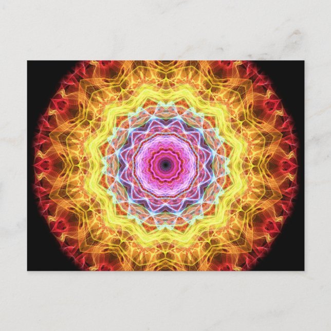 Pink Passion  kaleidoscope Postcard (Front)