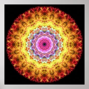 Pink Passion  Kaleidoscope Poster by WavingFlames at Zazzle