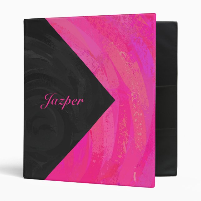 Pink Passion Monogram 3 Ring Binder (Front/Inside)