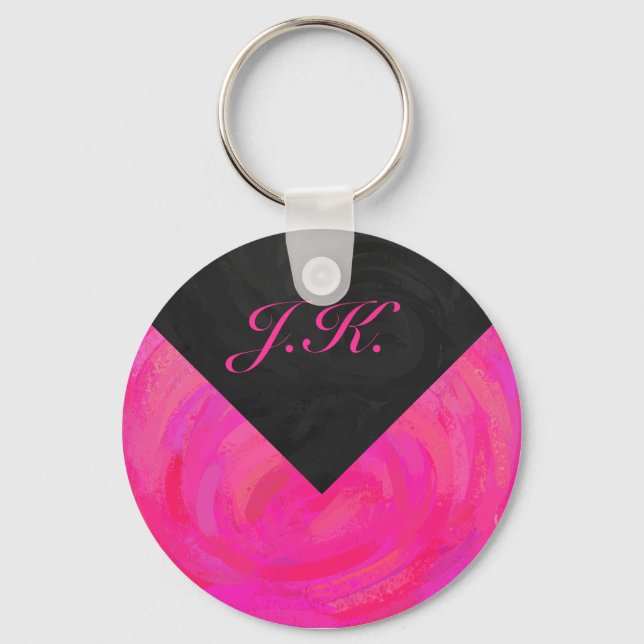 Pink Passion Monogram Keychain (Front)