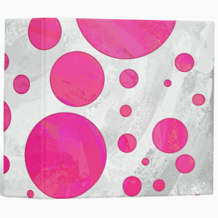 Pink Passion Polka Dot Pattern Binder