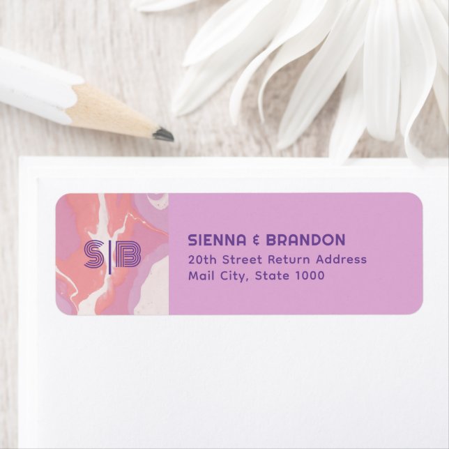 Pink Pastel Abstract Art Label (Insitu)