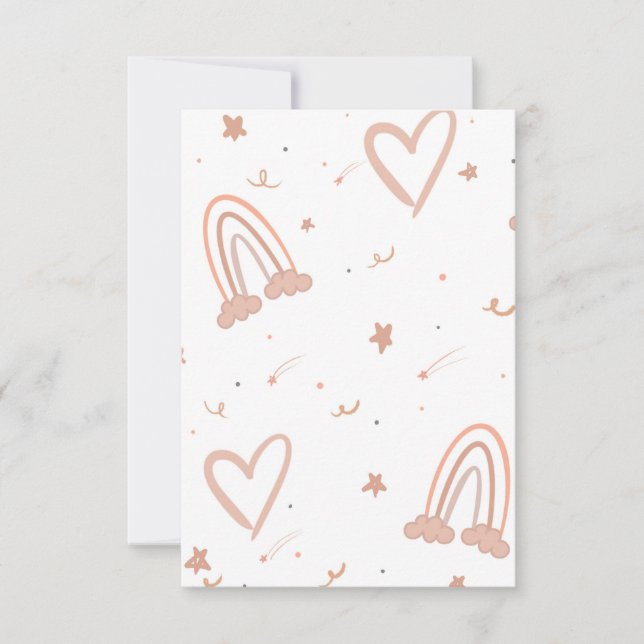 Pink Pastel Baby Shower Greeting Card (Front)