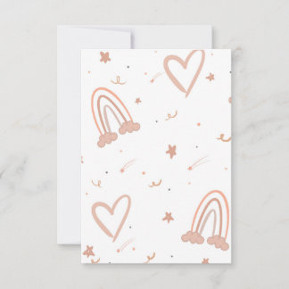 Pink Pastel Baby Shower Greeting Card