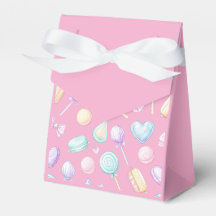 "Pink Pastel Balloon and Heart Favor Box"