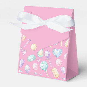 "Pink Pastel Balloon and Heart Favor Box" Boxes