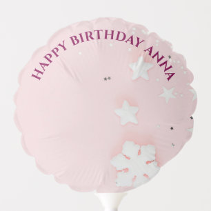 Pink Pastel Birthday Balloon – Cute & Elegant