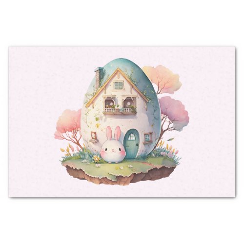 Pink Pastel Bunny  House Tissue Paper
