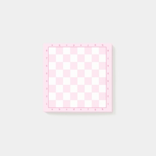 Pink Pastel Chess Board template Post_it Notes