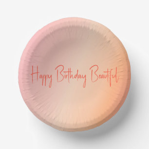 Pink Pastel Colored Paper Bowls