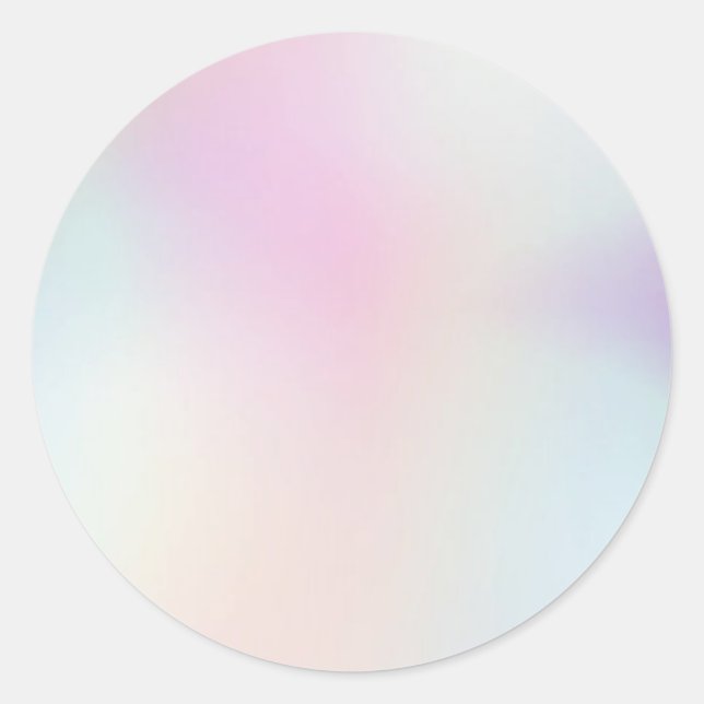 Pink Pastel Custom Trendy Classic Round Sticker (Front)