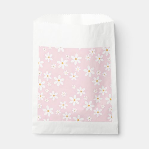 Pink Pastel Daisies Favor Bags 