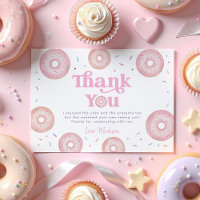 Pink Pastel Donut Sprinkle Birthday