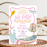 Pink pastel girl Lake party birthday Invitation<br><div class="desc">Pink pastel girl Lake party birthday invitation,  Summer Outdoor Lake Party Birthday Invitation,  Editable Fun Kids Birthday Invite</div>