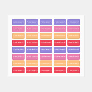Pink Pastel Girl's Heart School Kids' Labels