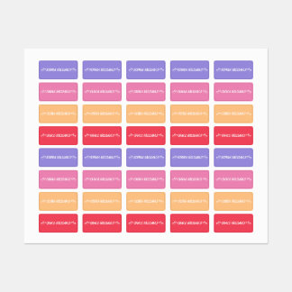 Pink Pastel Girl's Heart School Kids' Labels