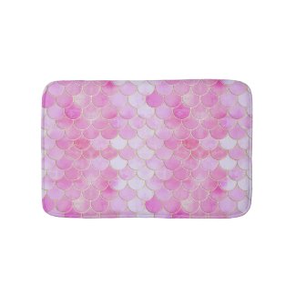 Pink Pastel & Gold Shimmer Mermaid Scale Pattern