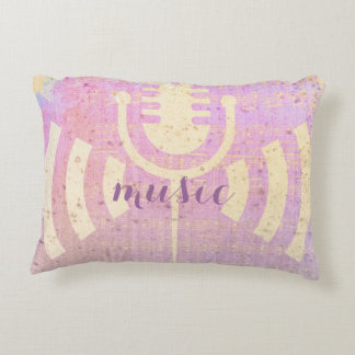 Pink Pastel Grunge Love Music Pillow