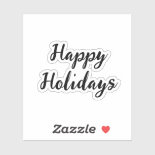 Pink pastel happy holidays Christmas simple stylis Sticker