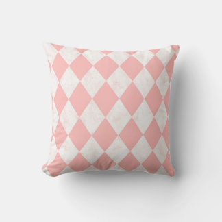 Pink Pastel Harlequin Diamond Seamless Pattern Thr Throw Pillow