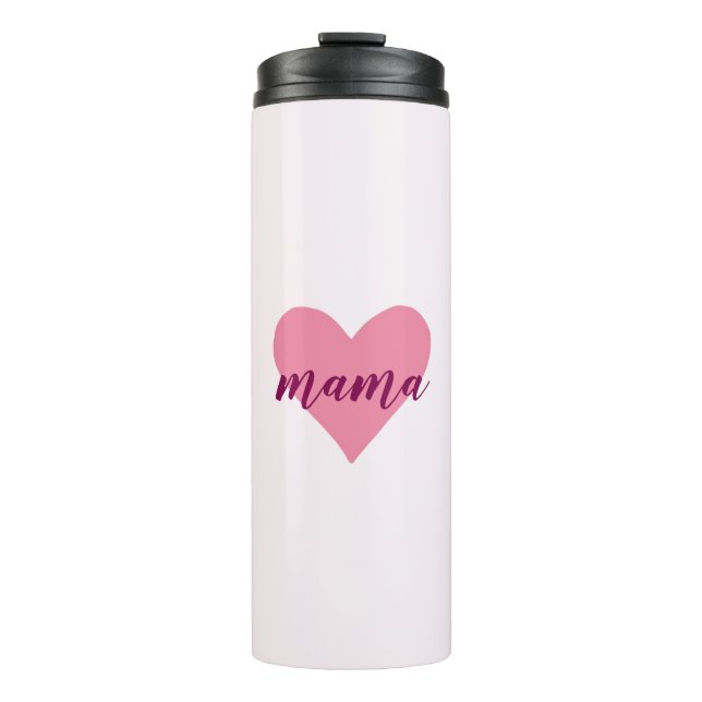 Pink Pastel Heart Thermal Tumbler for Mom (Front)
