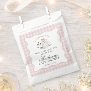 Pink Pastel Little Boo Ghost Baby Shower Dessert Favor Bag