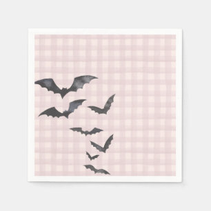 Pink Pastel Little Boo Ghost Birthday Dessert Napkins
