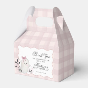 Pink Pastel Little Boo Ghost Birthday Favors Gable Favor Boxes