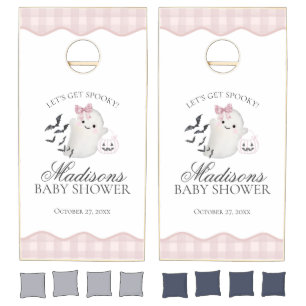 Pink Pastel Little Boo Ghost Party Yard Games