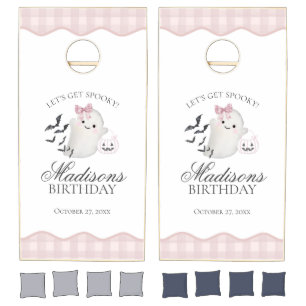 Pink Pastel Little Boo Ghost Party Yard Games