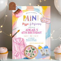 Pink Pastel Paint Pizza and Pajamas Party