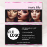 Pink Pastel Product Labels with Logo Photos Clean  Business Card
