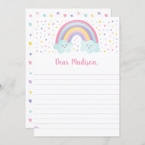 Pink Pastel Rainbow Birthday Time Capsule Cards