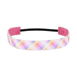 Pink Pastel Rainbow Striped Pattern Modern Athletic Headband