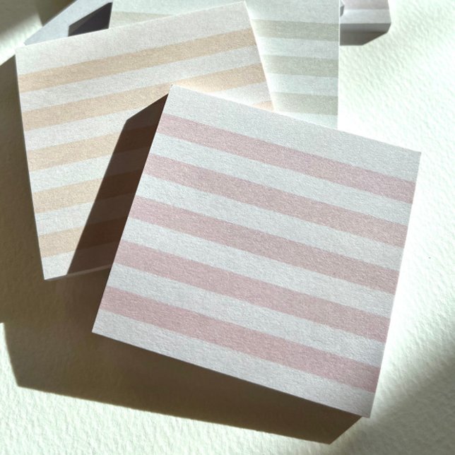Pink Pastel Stripe Notes (Soft pink tone-on-tone stripes make a subtle statement.)