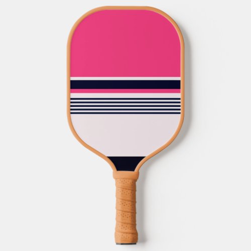 Pink Pastel Stripe Pickleball Paddle