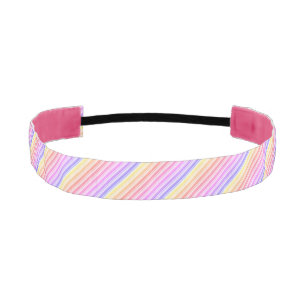 Pink Pastel Striped Pretty Athletic Headband