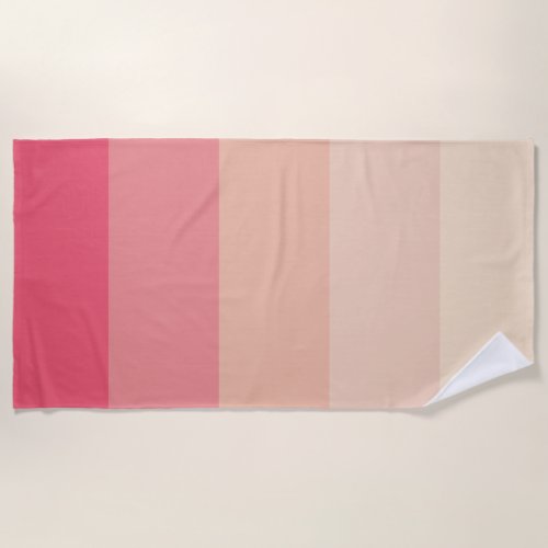 Pink pastel stripes beach towel