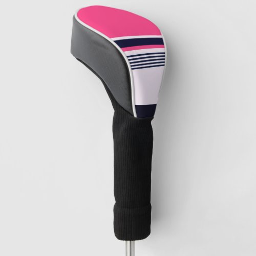 Pink Pastel Stripes Golf Head Cover
