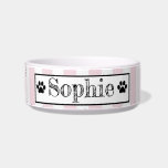 Pink Pastel Stripes Personalized Dog Cat Pet  Bowl<br><div class="desc">These Pet products encompass a wide range of items designed to cater to the needs and well-being of pets. These products are essential for pet care,  comfort,  and enjoyment</div>
