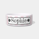 Pink Pastel Stripes Personalized Dog Cat Pet  Bowl<br><div class="desc">These Pet products encompass a wide range of items designed to cater to the needs and well-being of pets. These products are essential for pet care,  comfort,  and enjoyment</div>