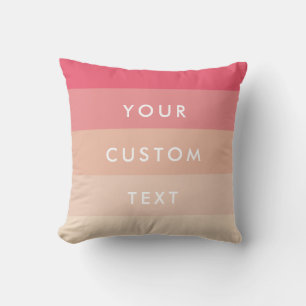 Pink pastel stripes throw pillow