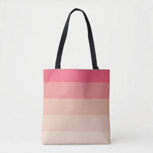Pink pastel stripes tote bag