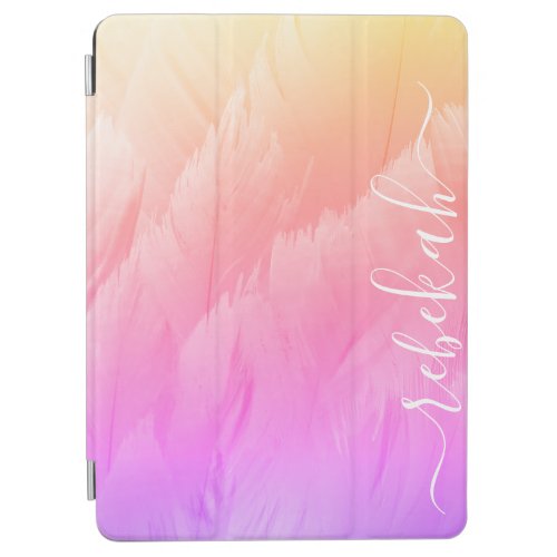 Pink Pastel Swan Feathers iPad Air Cover