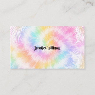 Pink Pastel Tie Dye Girly Chic Business Card