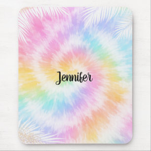 Pink Pastel Tie Dye Girly Chic                     Mouse Pad