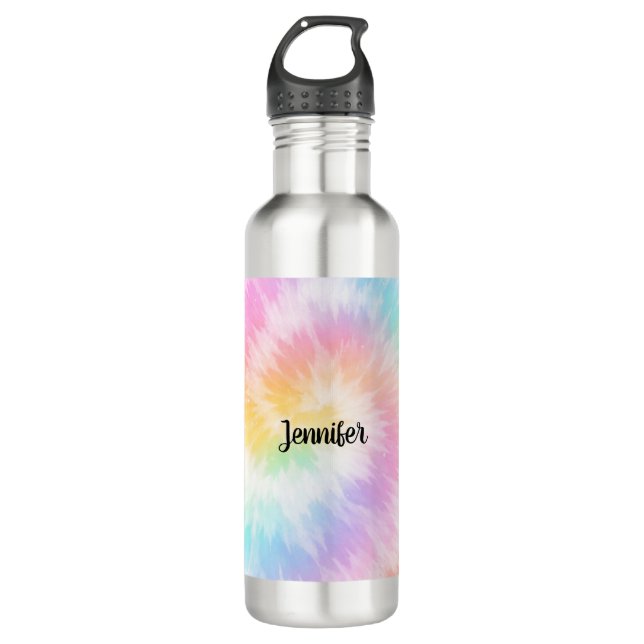 Pink Pastel Tie Dye Girly Chic                     Stainless Steel Water Bottle (Front)
